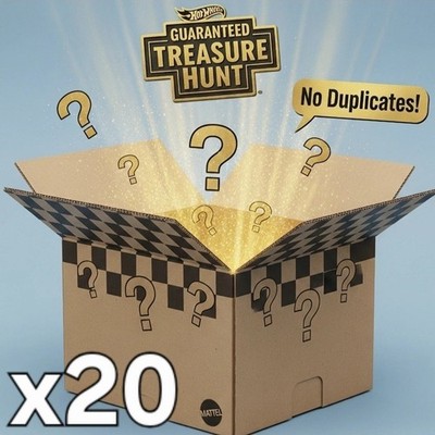 Hot Wheels Mystery Box Lot Of 20 With No Duplicates & 2 Guaranteed Treasure Hunt