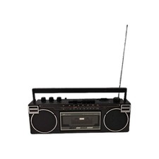 Vintage SR Portable Boombox AM FM Stereo Cassette Player Radio Dual Speakers