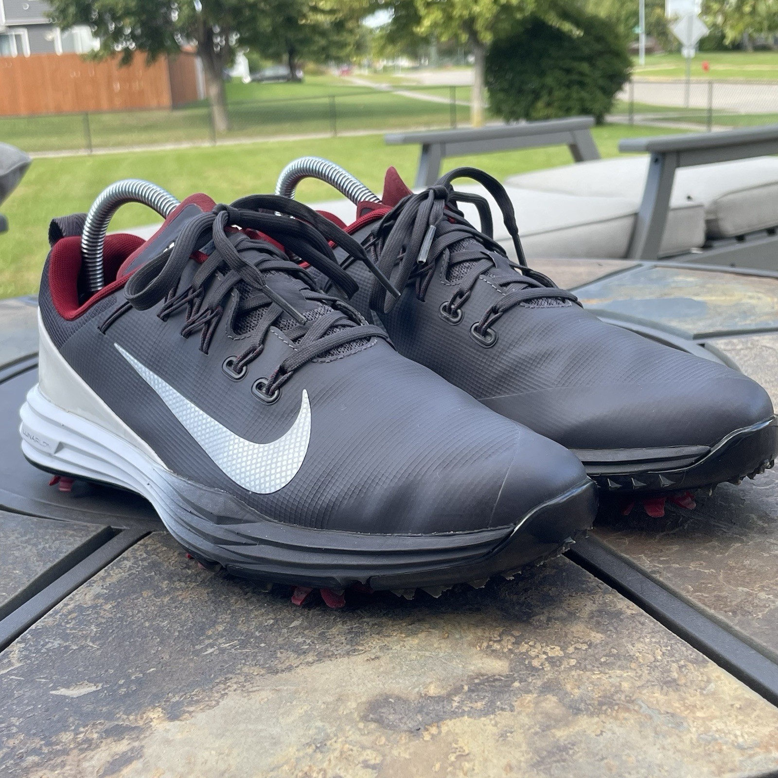 Shoes Lunar Command Grey Silver Red White Waterproof