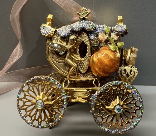 Kirks Folly Cinderella Fairy Godmother Coach Pumpkin Ornament