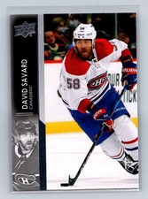2021-22 Upper Deck #587 David Savard Montreal Canadiens