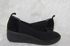 Vionic Jacey Knit Size 9 Black Knit Fabric Upper Slip-On Wedge Casual Shoes