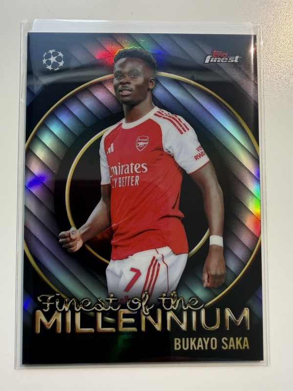 2025-26 Topps Finest UEFA Club Finest Of The Millennium FM-2 Bukayo Saka Arsenal