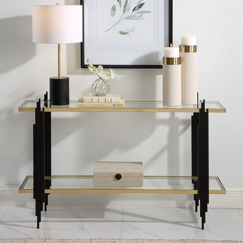 Uttermost Empire Cityscape Console Table - Picture 1 of 5