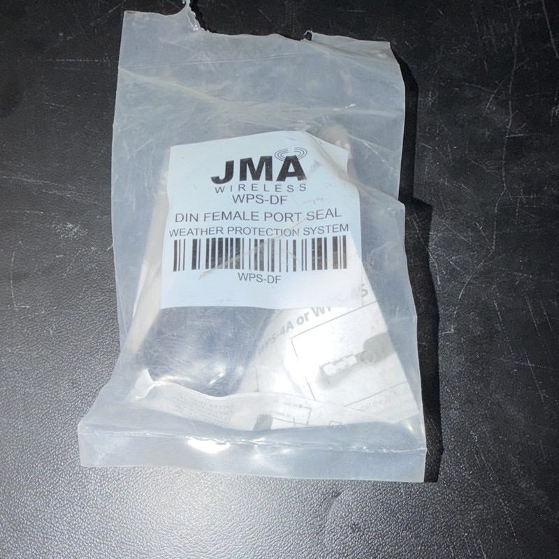 JMA Wireless WPS-DF Port Seal DIN Female 1:1 Weather Protection System Black