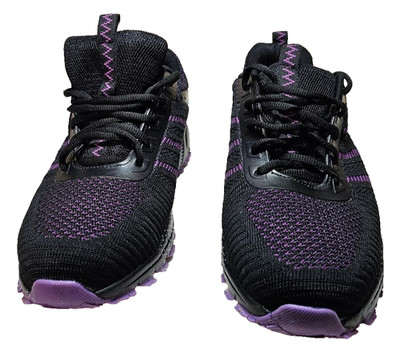 Furuian Steel Toe Sneakers Black Purple Lightweight Safety Shoes US Men s 9 / Wo