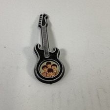The Beatles Guitar Brooch Pin 4” Color Photo of 4 Bandmates