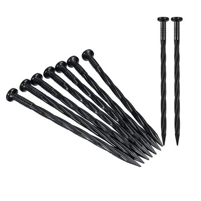 8-Inch Plastic Landscape Anchoring Spikes - 50 Pack for Garden, Lawn