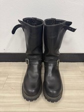 WESCO Boots Leather Black Stock Boss 7700  Engineer Boots Size 9.5D