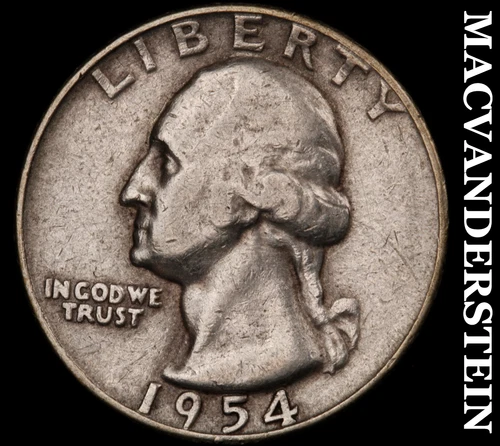 1954-S Washington Quarter- Silver- Scarce Better Date No Reserve #J4569
