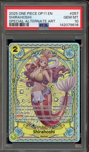 One Piece CCG Shirahoshi OP11 Special Alternate Art EB01-057 PSA 10 Gem Mint