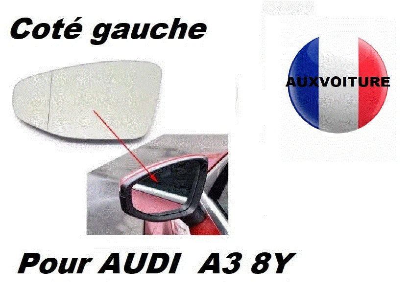 Miroir rétroviseur gauche pour AUDI A3 8Y à partir de 2020 conducteur - Photo 1/1