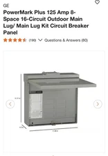 GE PowerMark Plus 125 Amp 8-Space 16-Circuit Outdoor Main Lug/ Main Lug Kit Circ