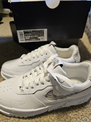 NIKE W AF1 PIXEL SE AIR FORCE 1 ZEBRA SUMMIT WHITE DH9632 100 W size 10.5 M sz 9
