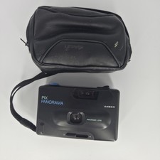 Vintage ANSCO PIX PANORAMA Compact 35mm Film Camera With Panoramic Lens w/Case