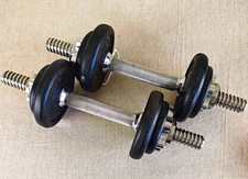 Pair of Adjustable Dumbbells - 10KG Set - YB Barbell