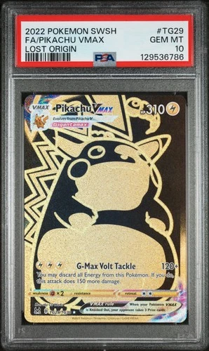 Pikachu Vmax TG29/TG30 Lost Origin Pokemon PSA 10