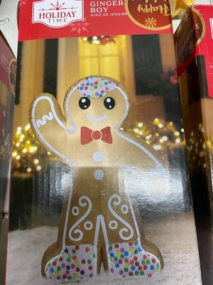 Holiday Time Christmas Inflatable Gingerbread Boy 4 Feet Tall