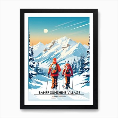 Banff Sunshine Village Alberta Ca gerahmtes Wandbild Poster Leinwanddruck Bild