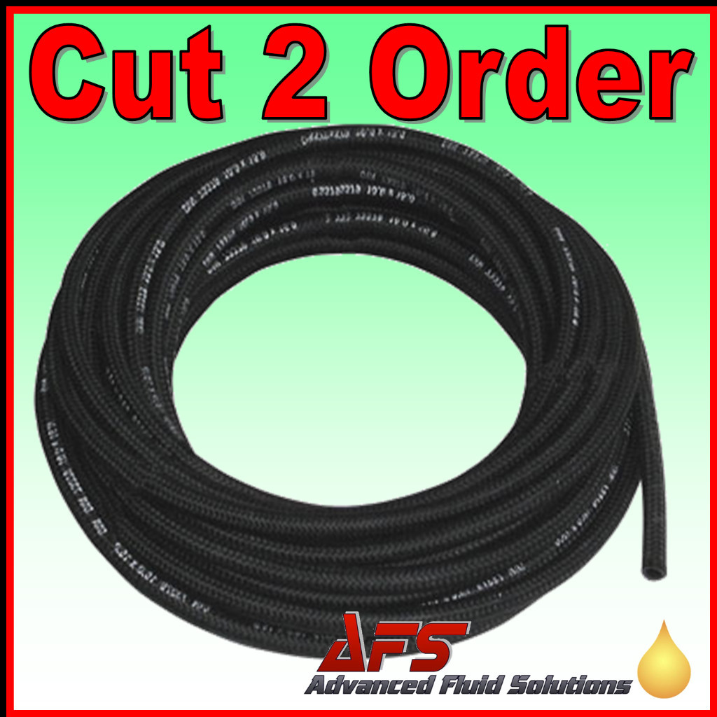 Cotton Over Braided Rubber Petrol Fuel Line Diesel Oil Tubing Hose Pipe