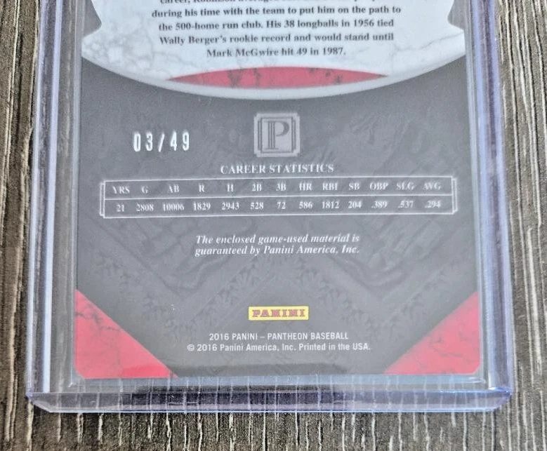 2016 Pantheon Frank Robinson 500 Home Run Club Game Used Bat 3/49 - Image 3 of 4
