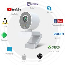 1080P FHD Webcam,AI Auto Tracking Web Camera,USB Computer Camera with Tripod,Tou