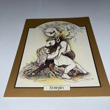 Vtg Thought Factory Life Signs Gary Patterson Scorpio Greeting Card No Envelope