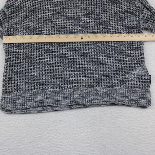 DKNY Women's Crochet Pullover Sweater Gray Size Small - Picture 4 of 11