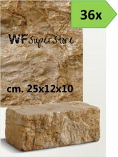 Mattoni marmo Giallo Reale 25x12x10 - 36 pz - muro cordolo aiuola giardino