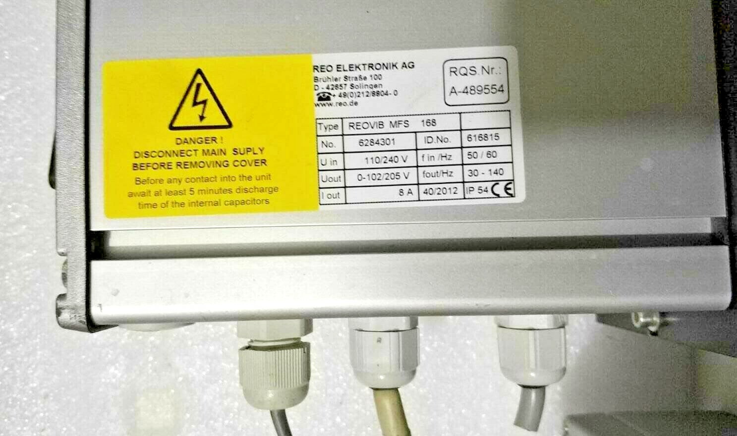 REO ELEKTRONIK REOVIBMFS168 vfd frequency converter inverter feder