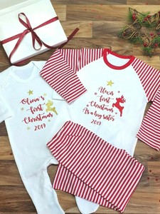 personalised christmas pjs baby