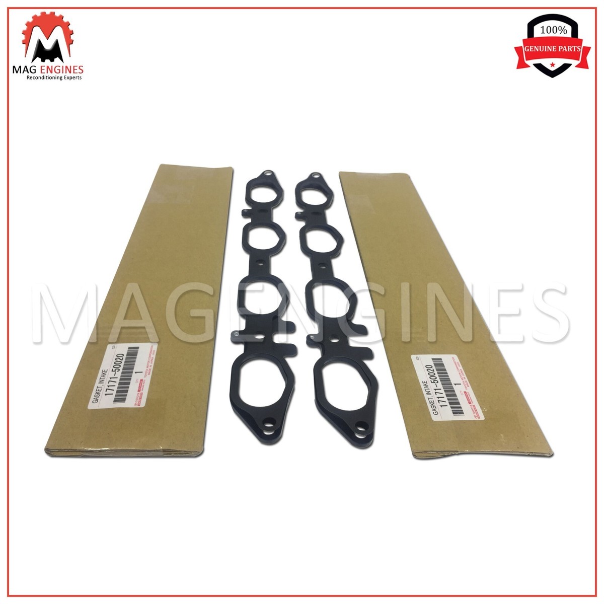 17171-50020 x2 GENUINE OEM INTAKE MANIFOLD GASKET SET 2UZ-FE FOR