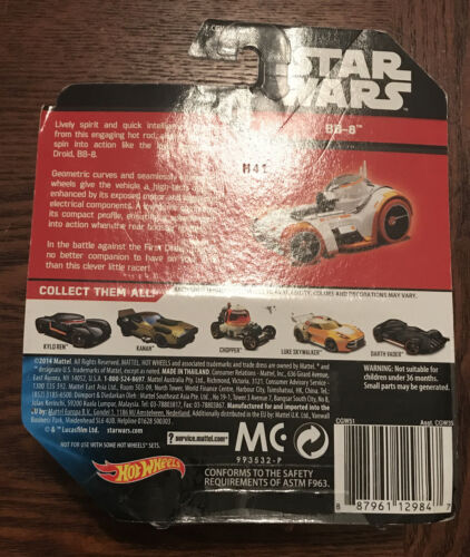 Hot Wheels Character Cars Star Wars The Force Awakens BB-8 - New in Package - Picture 5 of 5