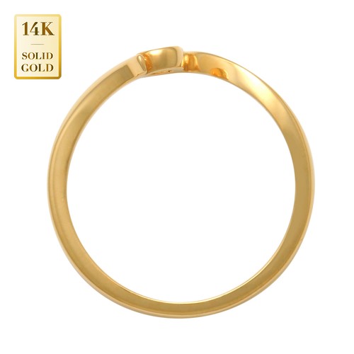Anillo minimalista de diamantes de oro macizo real de 14 quilates con bisel anillo de diamantes naturales - Imagen 4 de 7