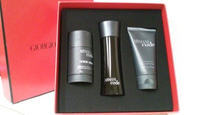 Giorgio Armani Armani Code 3 PC EDT-Deodorant-After Shave Balm