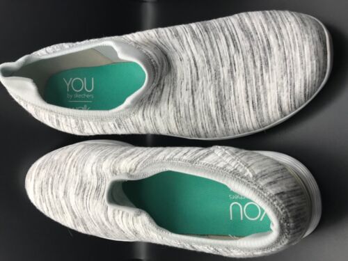 Zapatos sin cordones para mujer Sketchers YOU by Skechers Walk talla 11 raros grises y blancos - Imagen 12 de 12