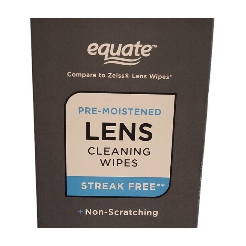 EQUATE Lens Cleaning 100 Wipes Eye Glasses Computer Optical Lense