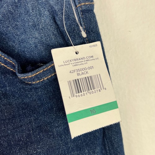 NWT Lucky Brand Zoe Skinny Jeans Dark Wash School Fall Kid's Girl's Size 16 NEW - Picture 4 of 10