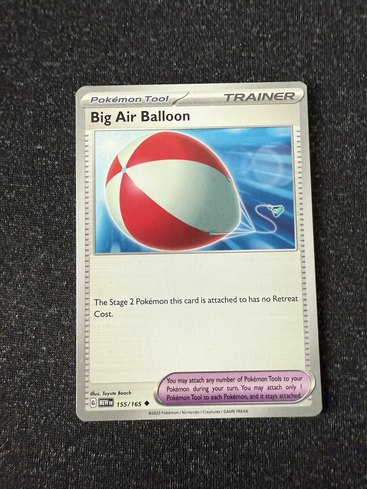 Big Air Balloon 155/165- Pokemon 151- Regular Uncommon- NM/M