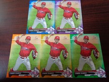 2017 Bowman Connor Seabold ORANGE GOLD GREEN BLUE PURPLE 1st RC Lot of 5-ROCKIES