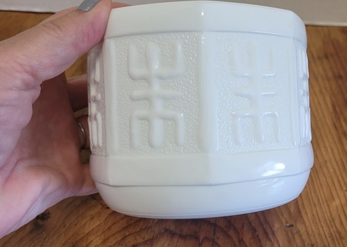 "Jarrón plantador de vidrio de leche blanca vintage interior para el hogar 4" - Imagen 2 de 5