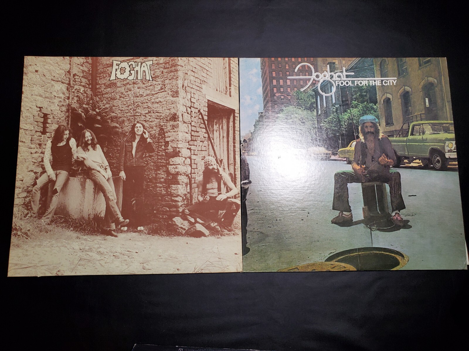 Foghat 2 LP Bundle Self Titled (BR 2077) + Fool For The City Hard Rock Classic