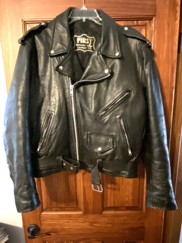Vintage Mens First Genuine Leather Motorcycle Line