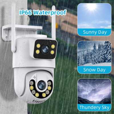8MP 4K HD FUNK WLAN WIFI IP NETZWERK CAMERA Outdoor AUßEN ÜBERWACHUNGSKAMERA PTZ