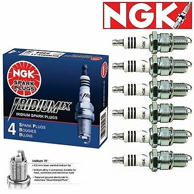 6 Pcs Iridium IX Spark Plugs NGK 1958-1959 Aston Martin DBD 3.0L L6 Kit Set Foto 3 de 4