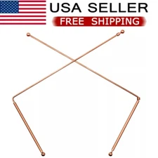 2x 99.9% Copper Dowsing rods Pure Copper Divining Rods Ghost Hunting US