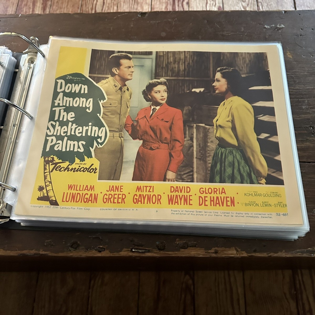 Lobby Card 14x11 Movie 1952 Down Among The Sheltering Palms