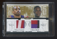 2003 FLEER MYSTIQUE VINCE CARTER-CHRIS BOSH RC GOLD DUAL GAME WORN PATCH SP RARE