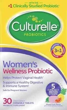Culturelle Probiotics Women's Wellness 30 Chewable Tablets EXP 09/2026