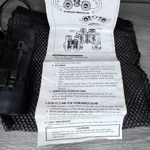 Simmons Compact Binoculars Folding SCL #1159 288 Ft @ 1000 Yards w/ Mesh Bag - Picture 2 of 21